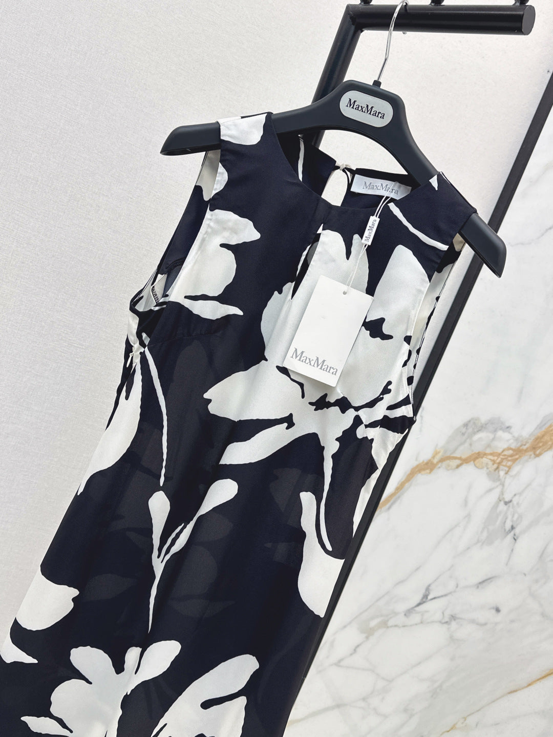 MaxM* long printed silk-blend dress