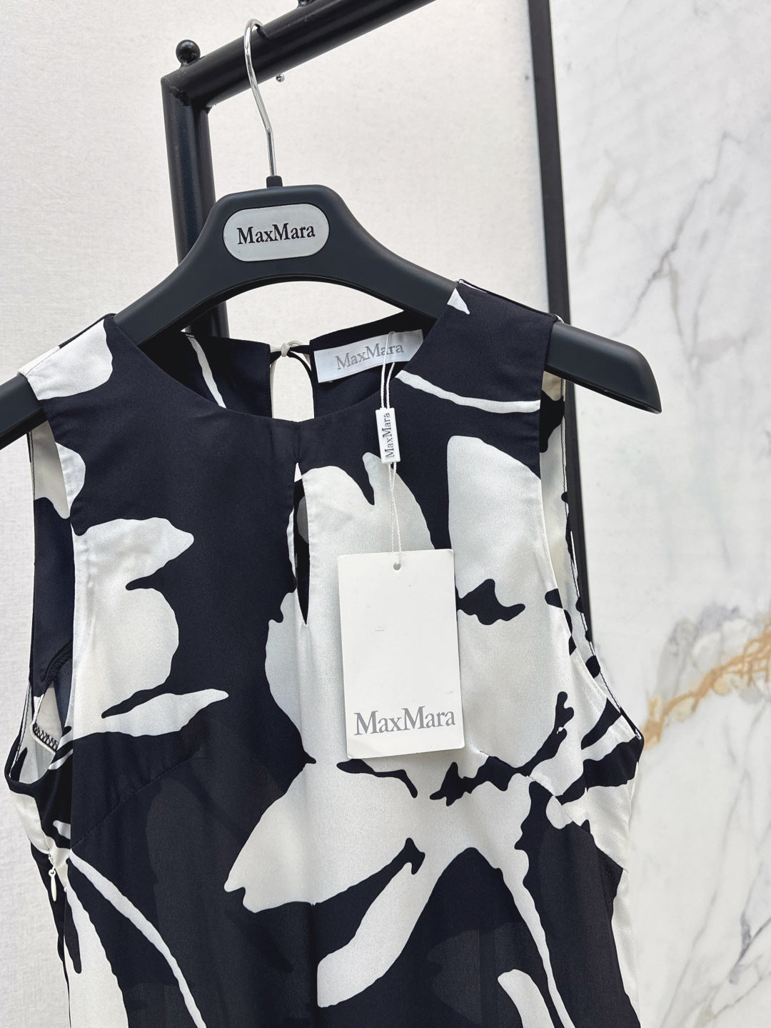 MaxM* long printed silk-blend dress