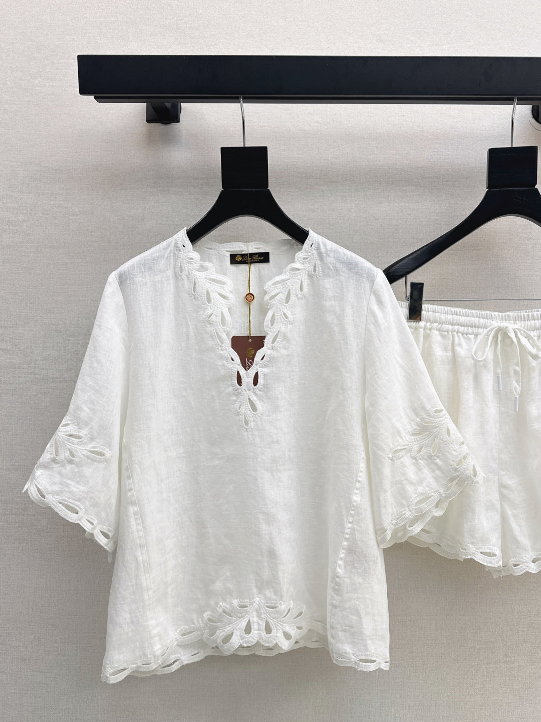 Lor*P 25ss embroidered linen suit