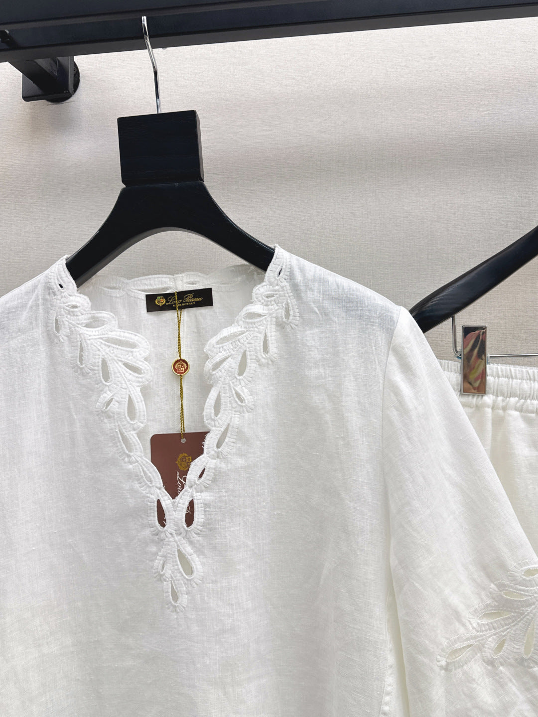 Lor*P 25ss embroidered linen suit