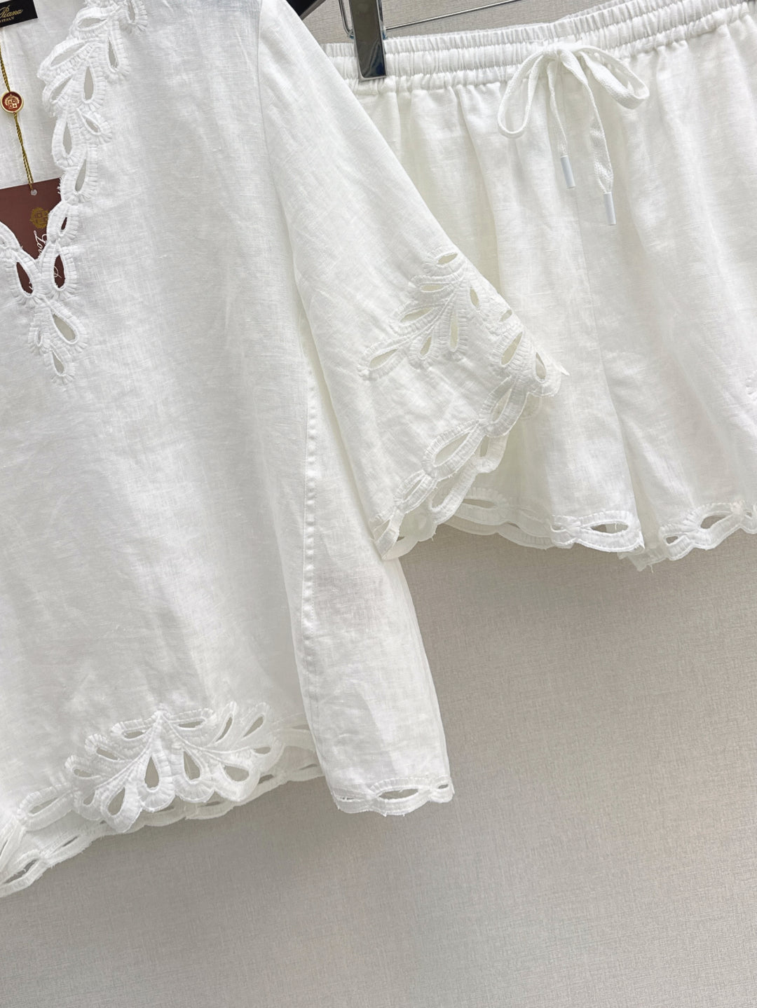 Lor*P 25ss embroidered linen suit