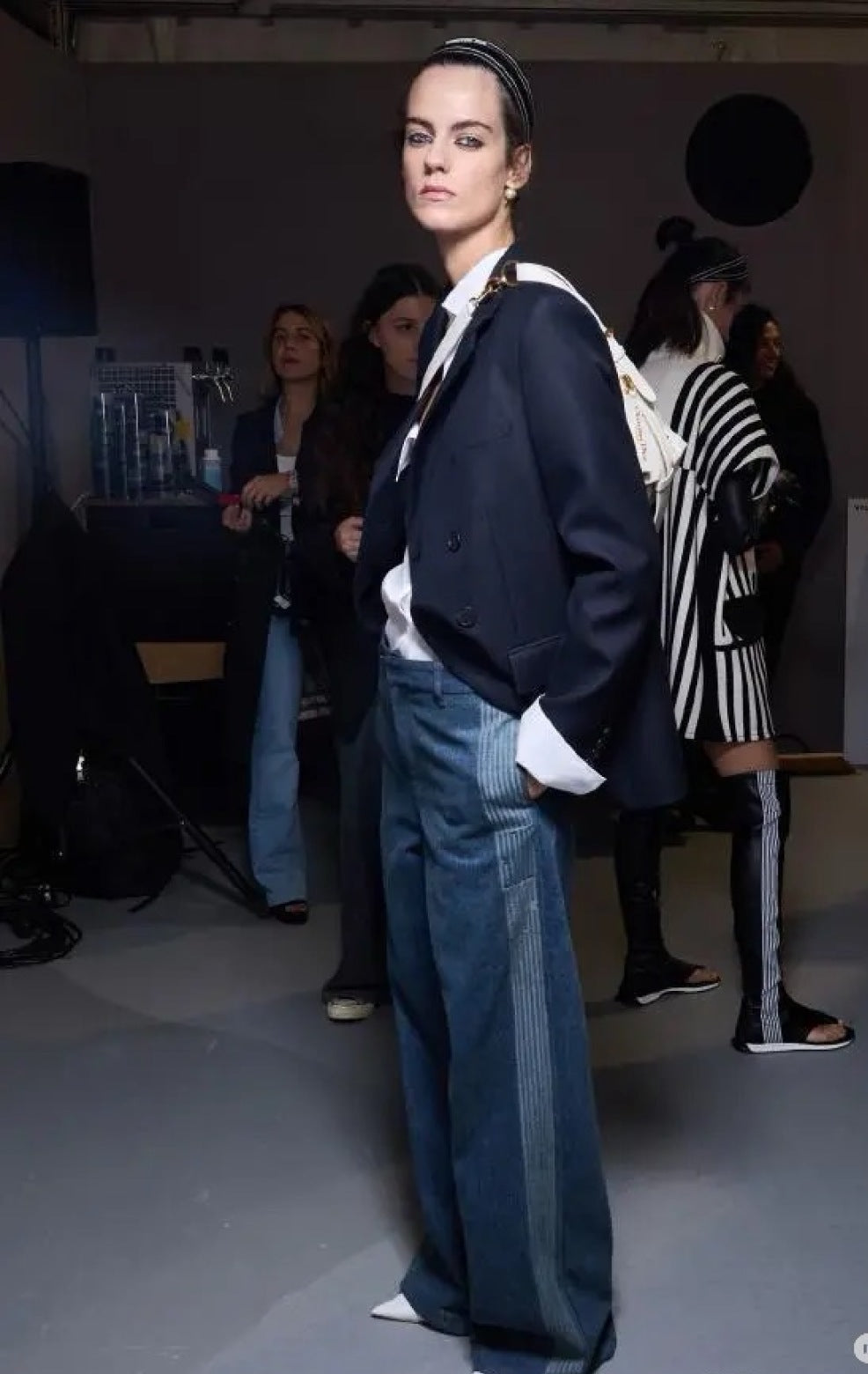 D*r 25ss jacquard side flared jeans