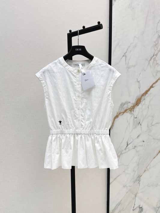 D*r 25ss Ruffled sleeveless shirt