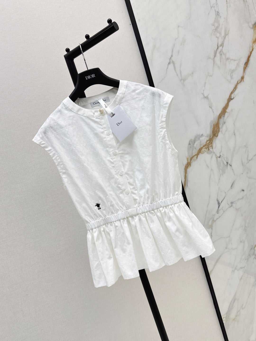 D*r 25ss Ruffled sleeveless shirt