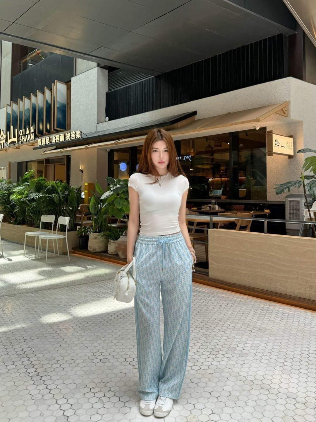 D*r 25ss Oblique jacquard straight pants