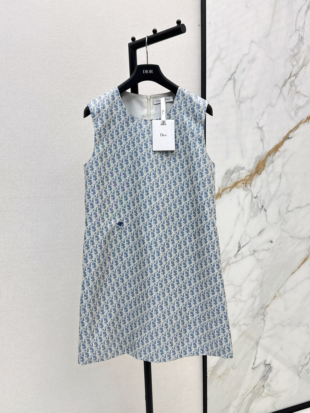 D*r 25ss oblique jacquard sleeveless dress