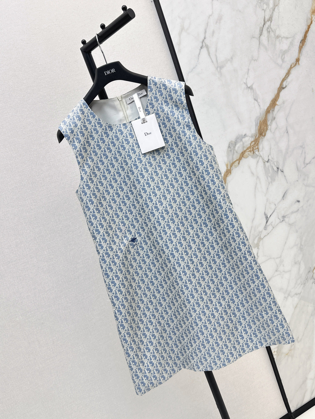 D*r 25ss oblique jacquard sleeveless dress