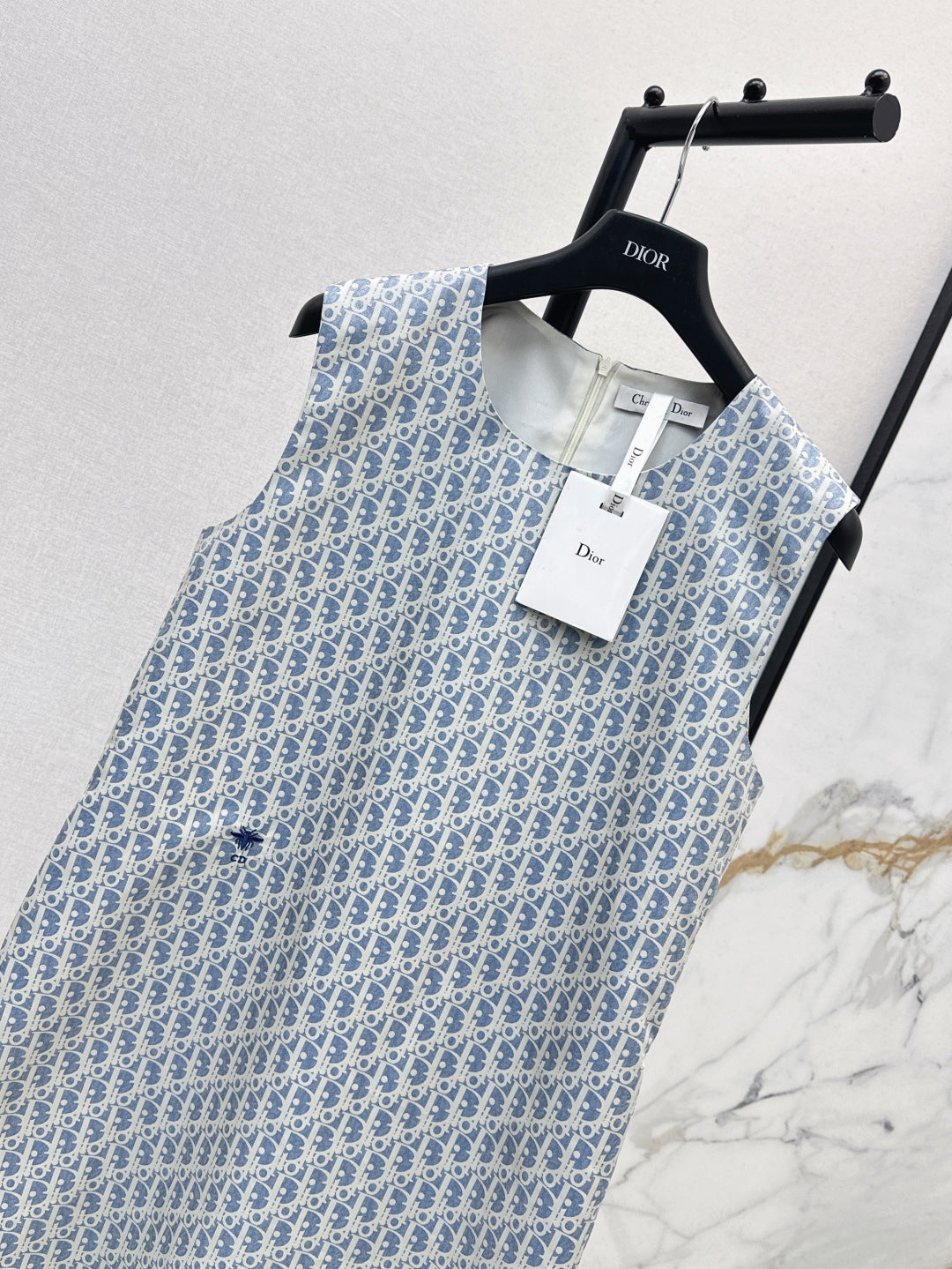 D*r 25ss oblique jacquard sleeveless dress