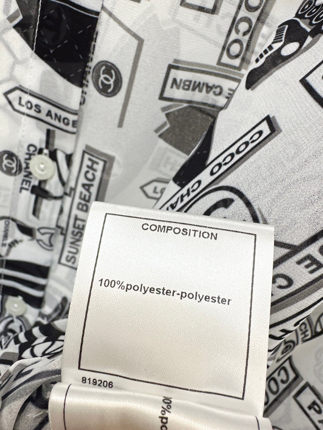 C*nel 25ss printed technical silk shirt