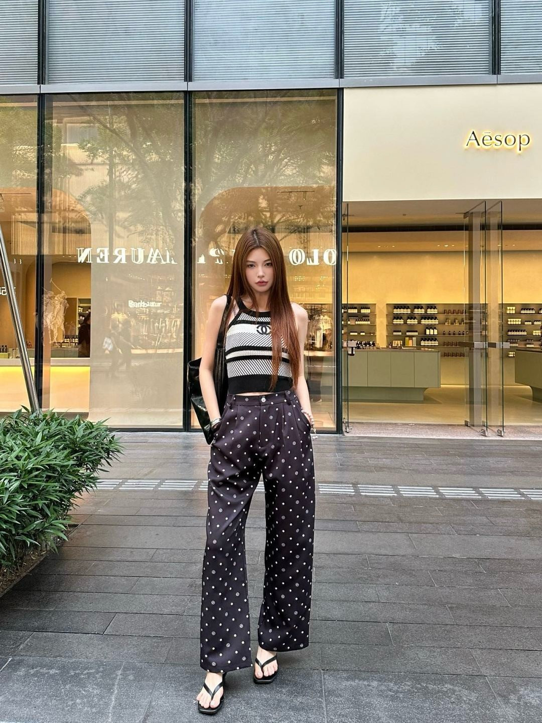C*nel 25ss logo printed pants