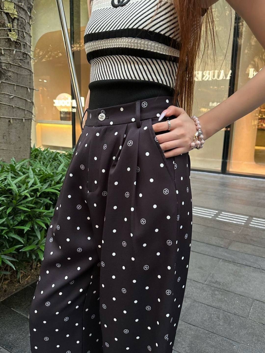 C*nel 25ss logo printed pants