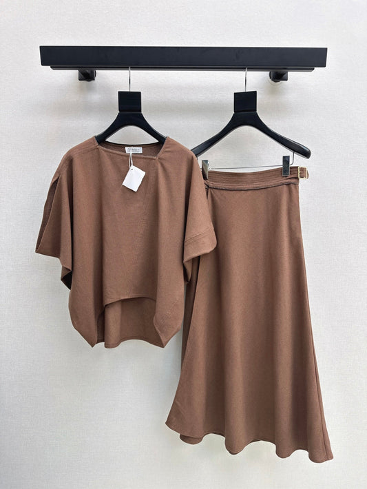 Brune*C 25ss Asymmetric linen suit