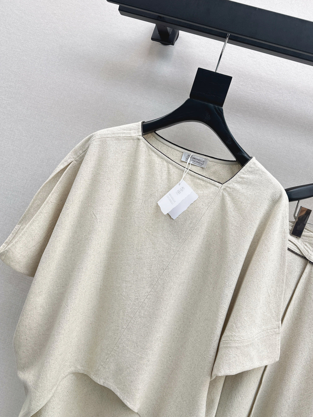 Brune*C 25ss Asymmetric linen suit