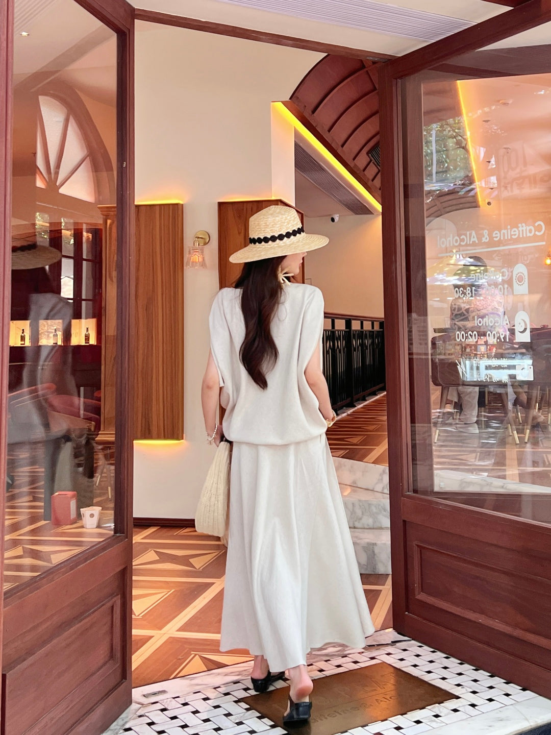 Brune*C 25ss Asymmetric linen suit