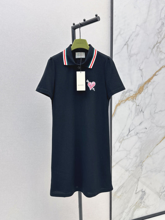 Gu* 25ss cotton poplin polo dress