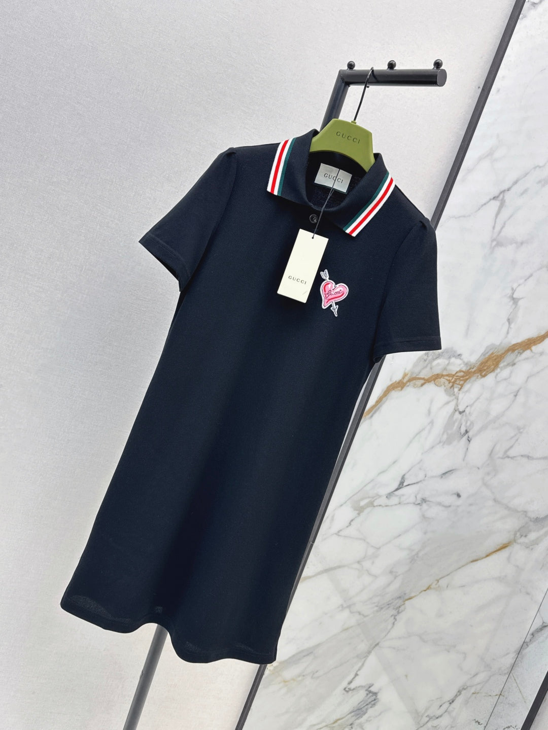 Gu* 25ss cotton poplin polo dress