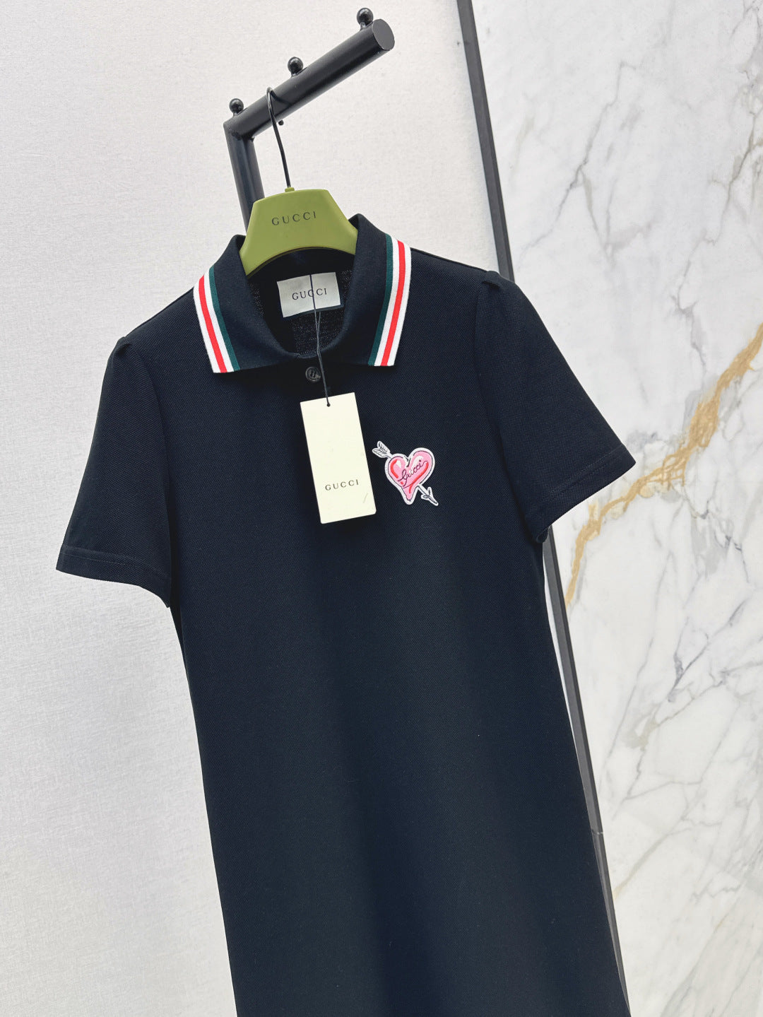 Gu* 25ss cotton poplin polo dress