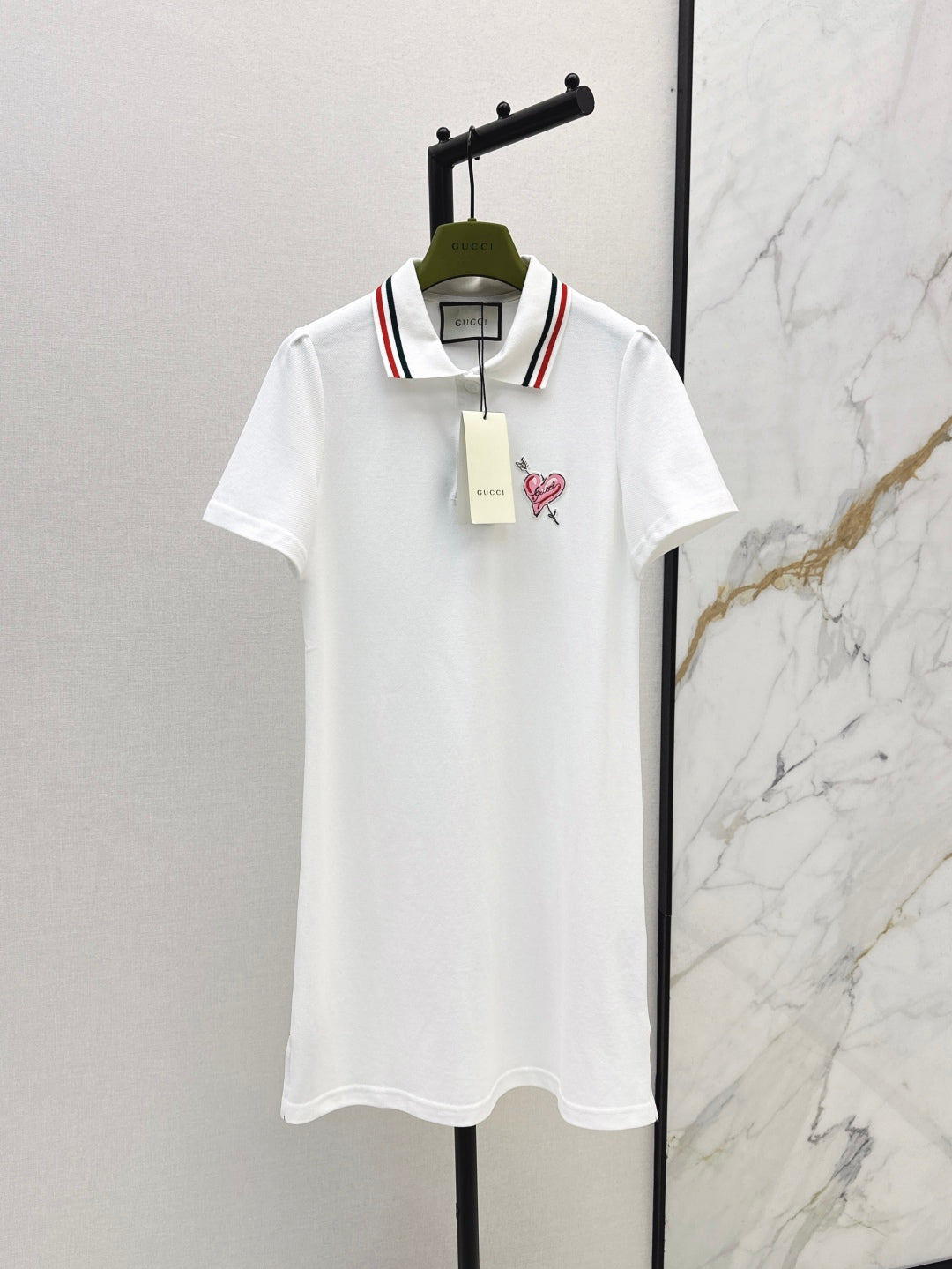 Gu* 25ss cotton poplin polo dress