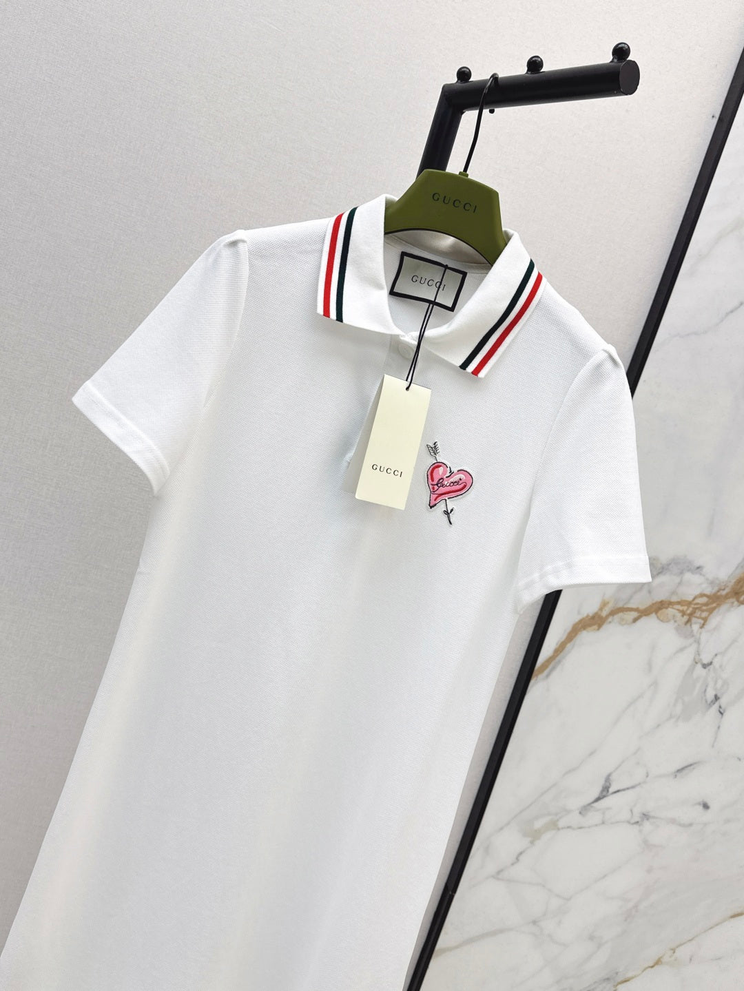 Gu* 25ss cotton poplin polo dress