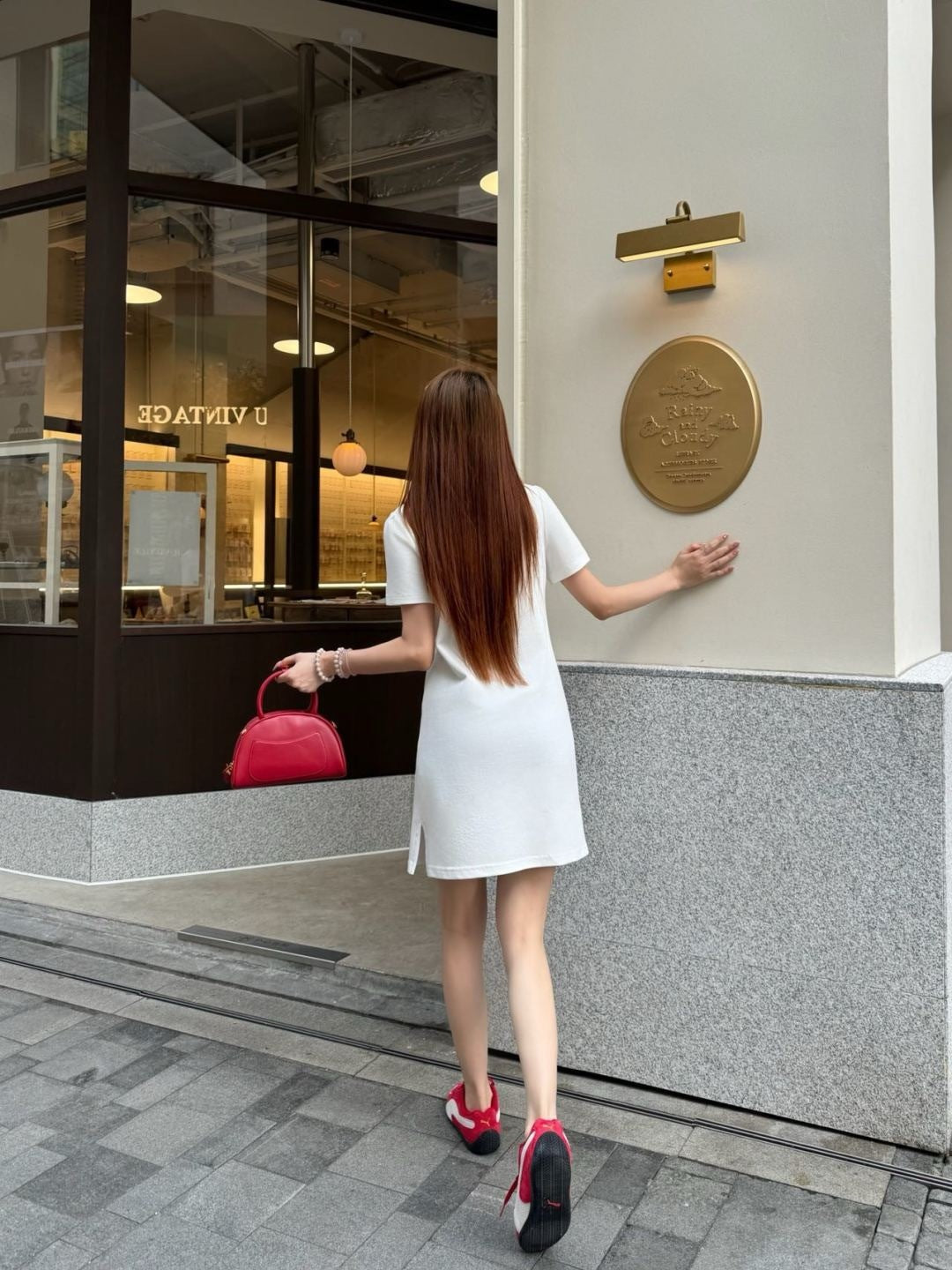 Gu* 25ss cotton poplin polo dress