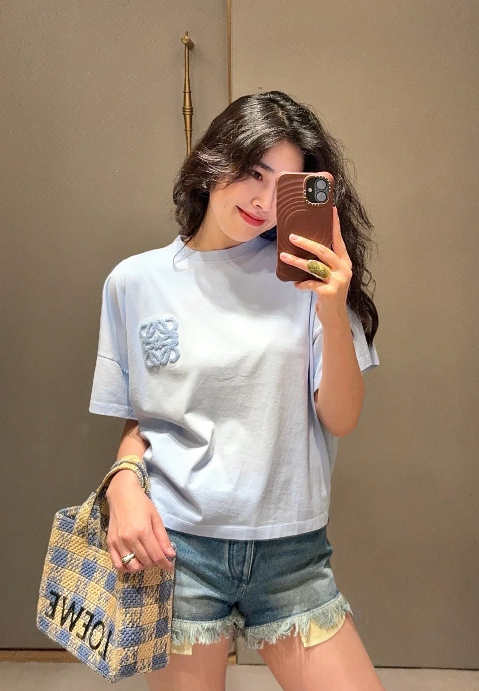 Loe* 25ss anagram cotton jersey t-shirt