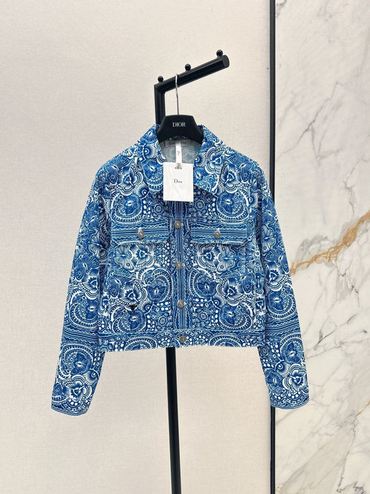 D*r 25ss Butterfly printed denim jacket