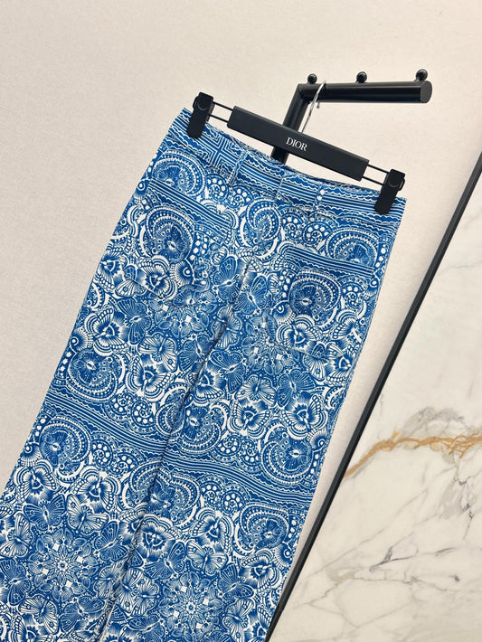 D*r 25ss Butterfly printed denim pants