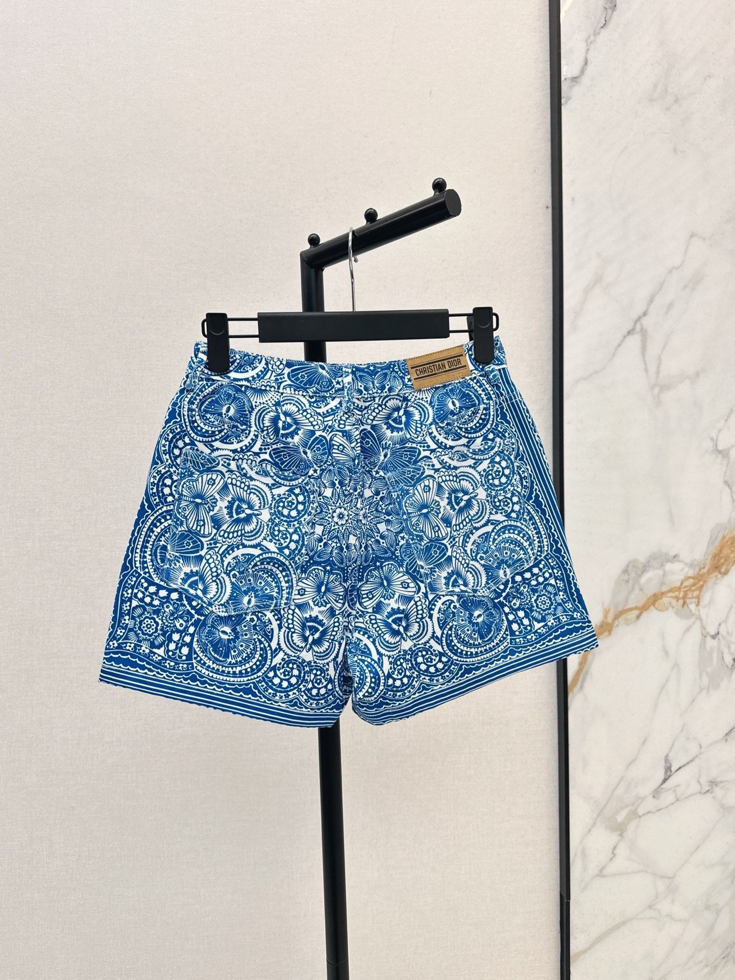D*r 25ss Butterfly printed denim shorts