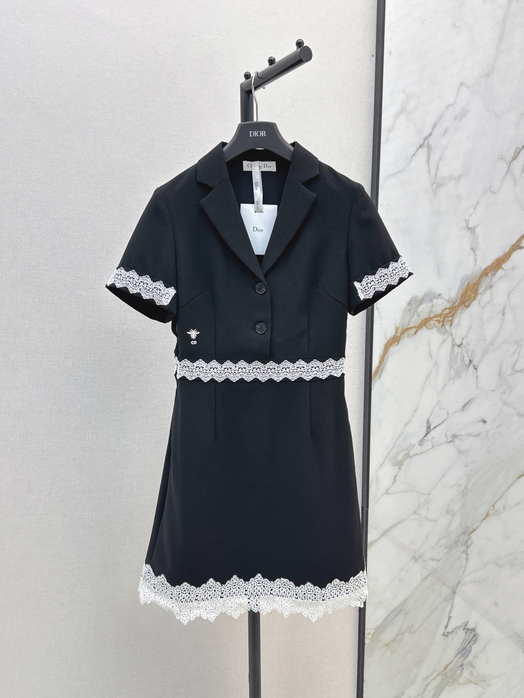 D*r 25ss lace trim blazer dress