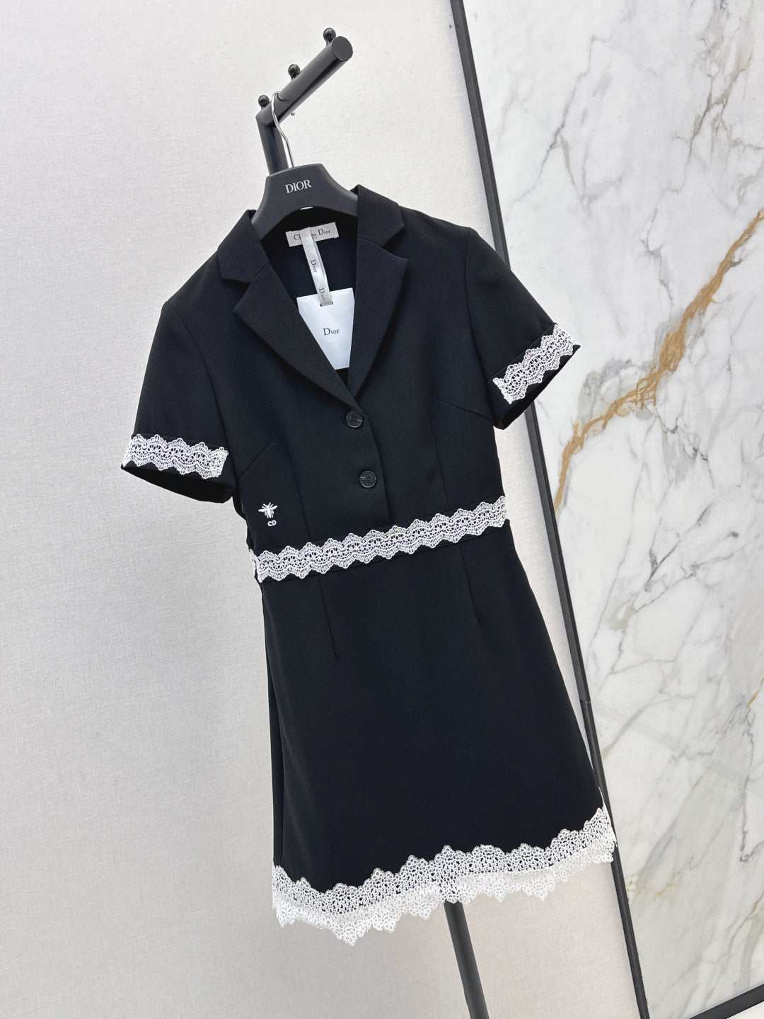 D*r 25ss lace trim blazer dress
