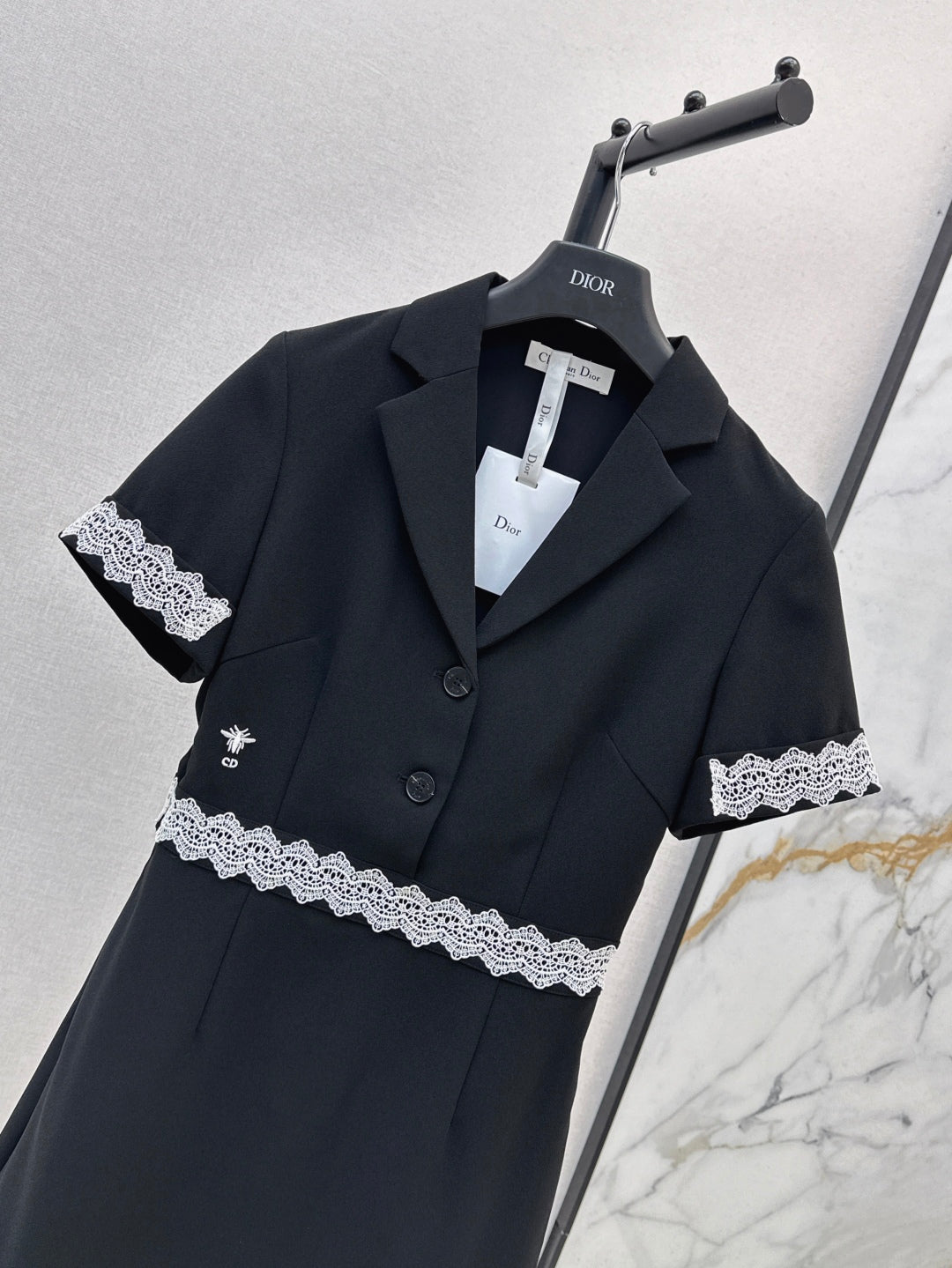 D*r 25ss lace trim blazer dress
