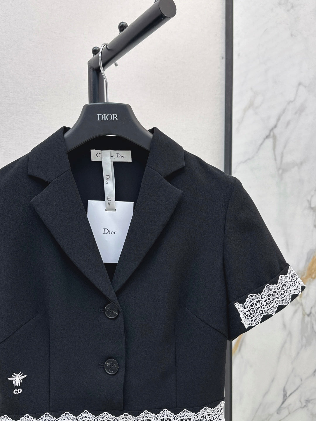 D*r 25ss lace trim blazer dress