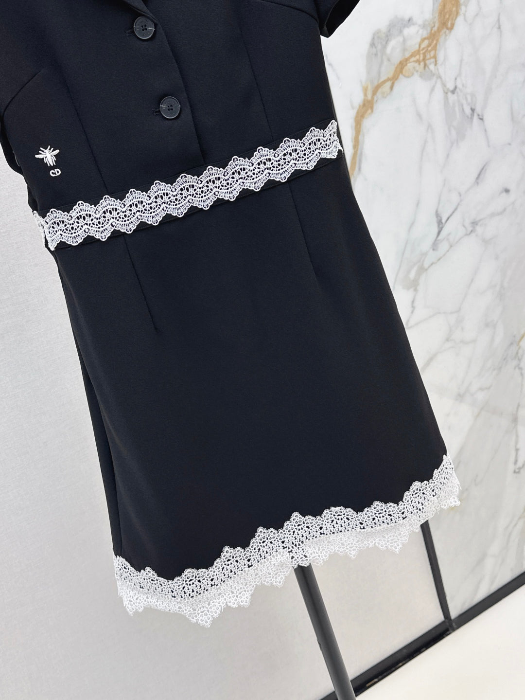 D*r 25ss lace trim blazer dress