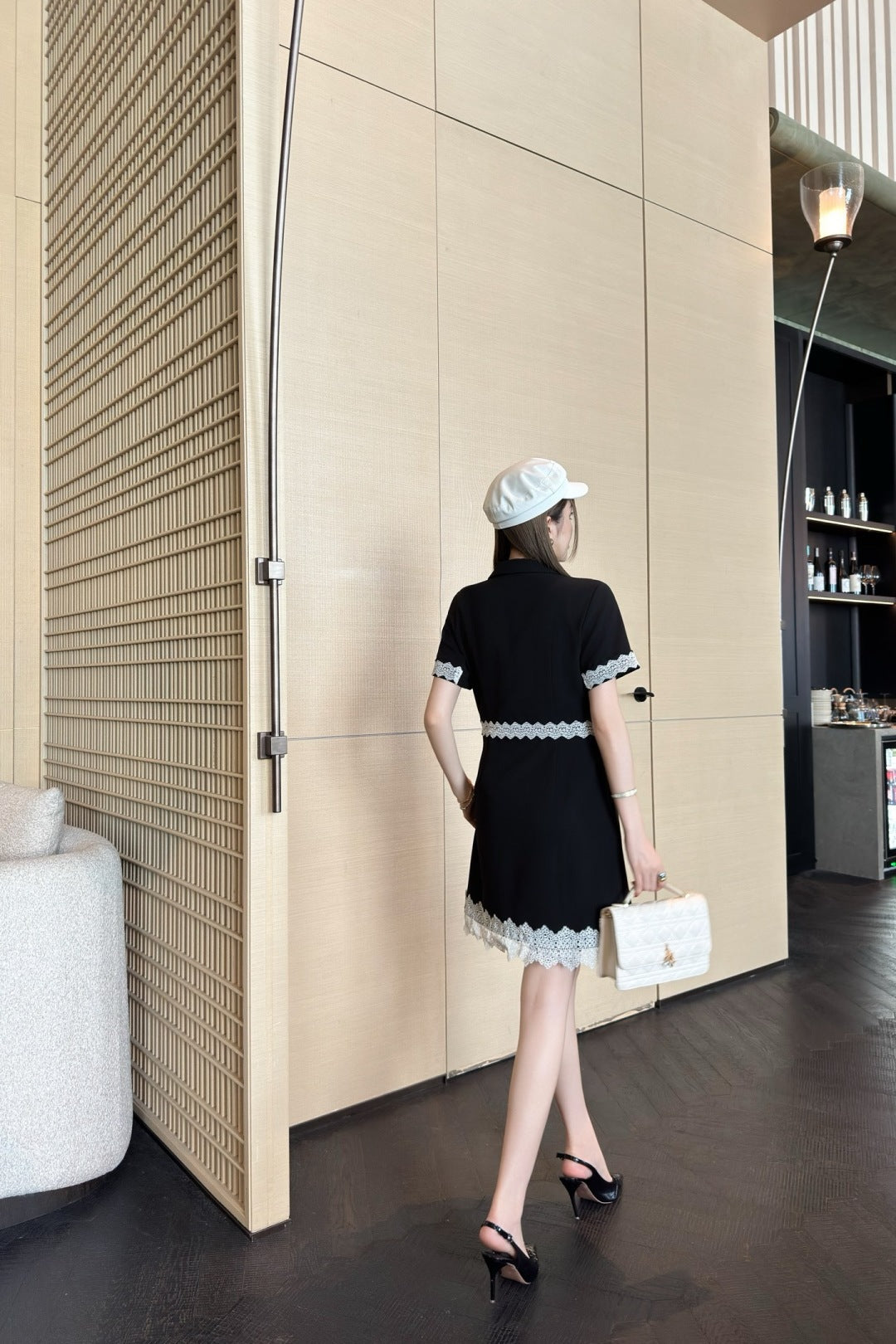 D*r 25ss lace trim blazer dress