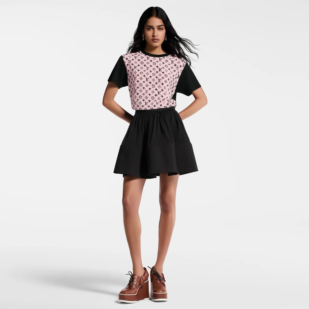 Loui* 25ss washed monogram front t-shirt