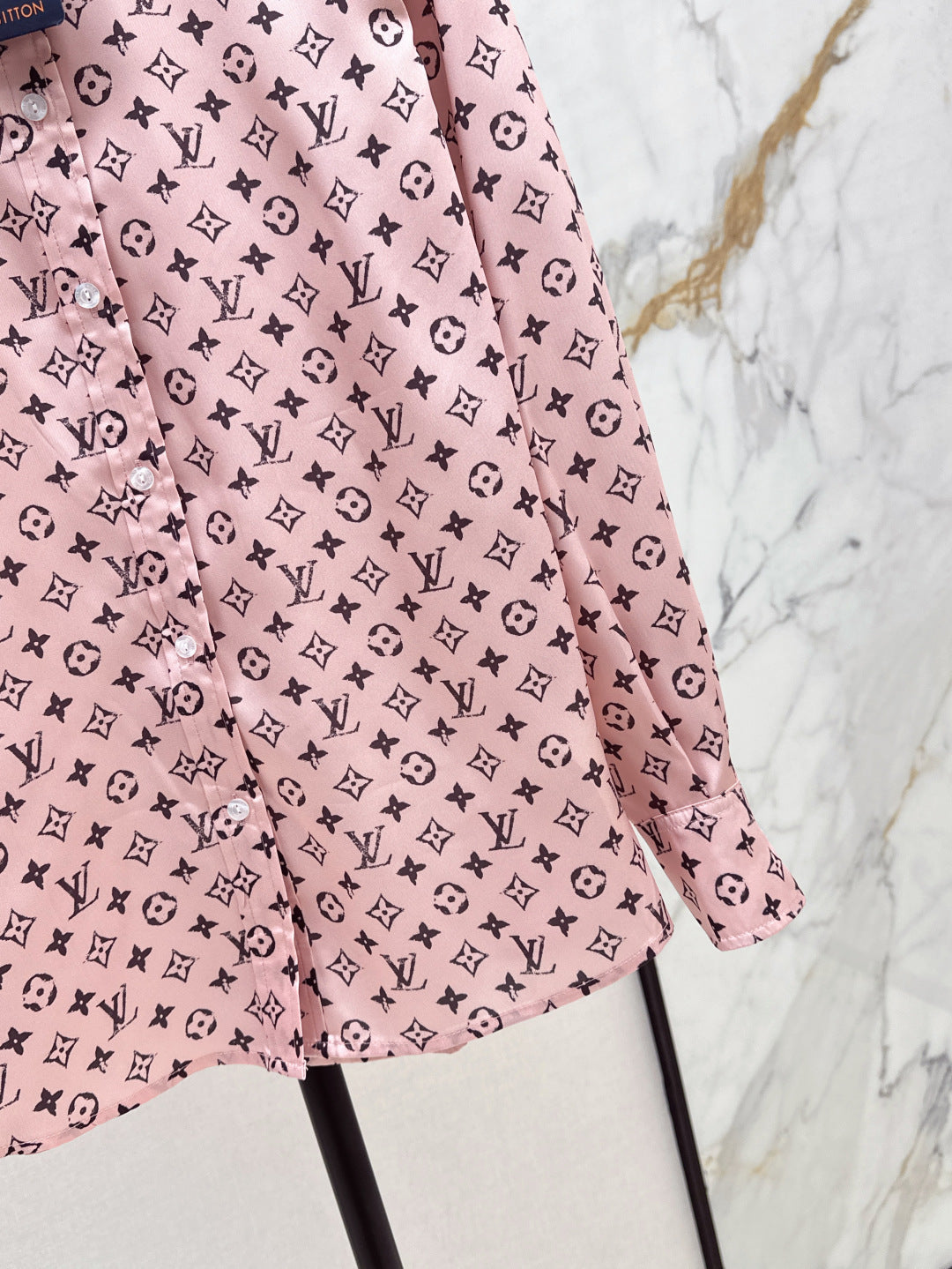 Loui* 25ss monogram technical silk shirt