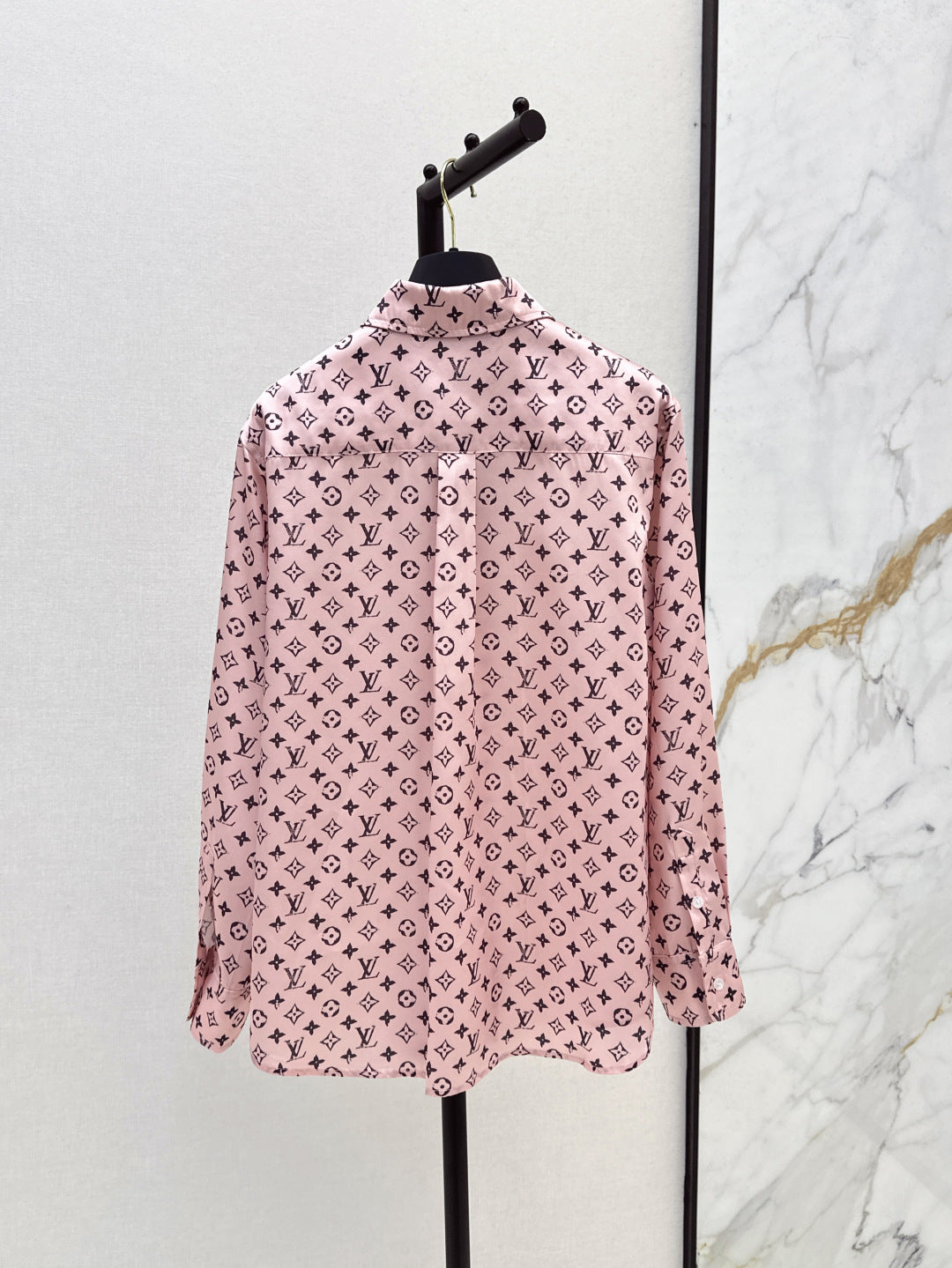 Loui* 25ss monogram technical silk shirt