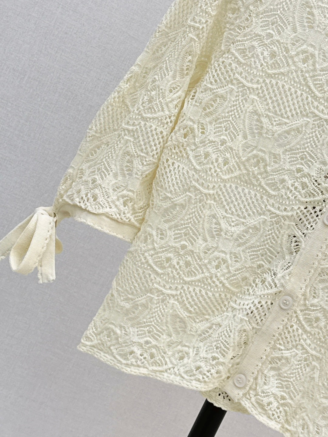 D*r 25ss crochet-effect cardigan with butterfly motif