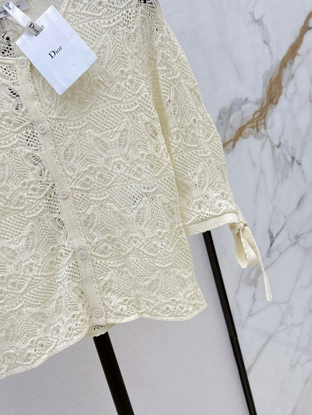 D*r 25ss crochet-effect cardigan with butterfly motif