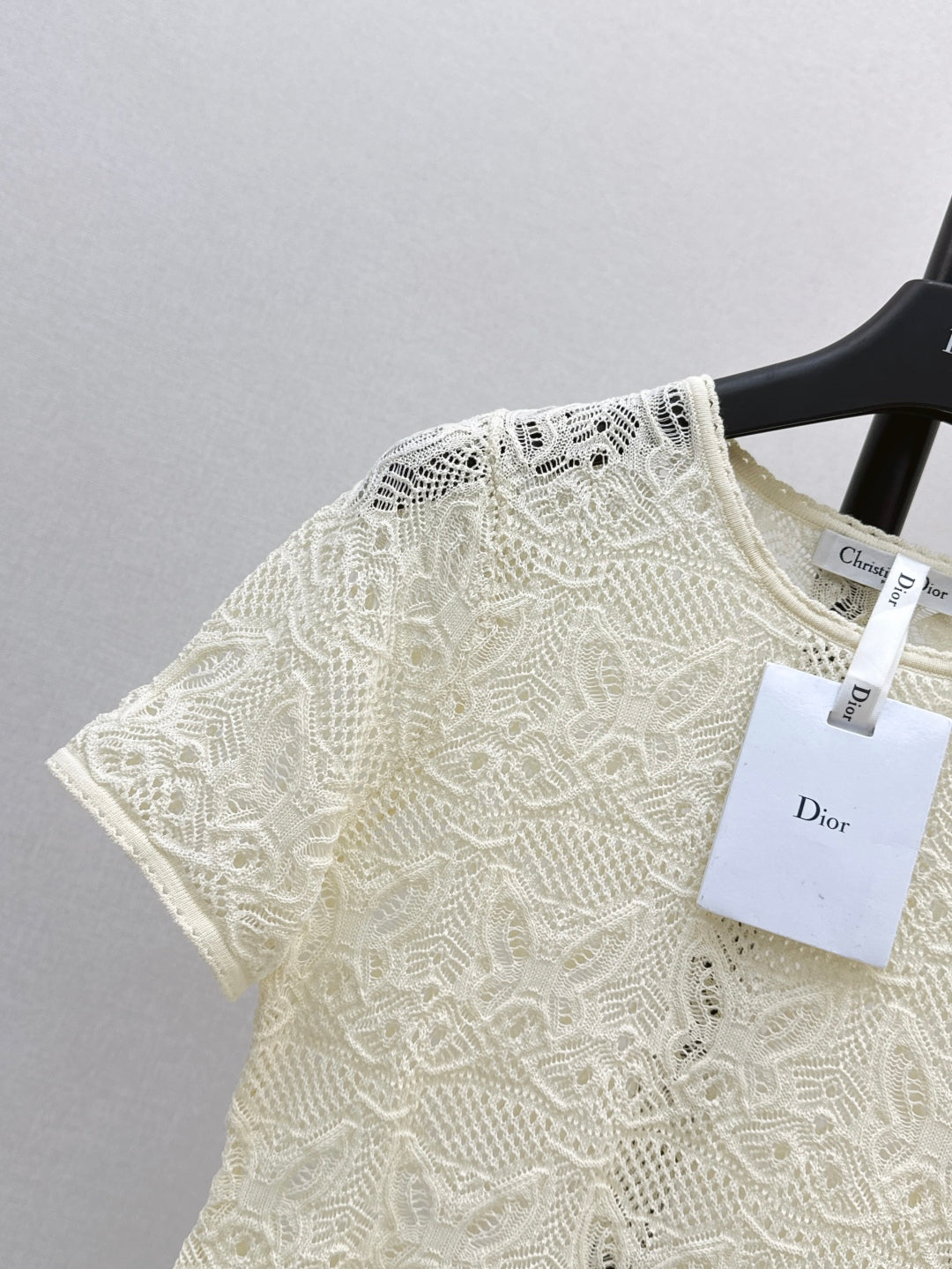 D*r 25ss crochet-effect top with butterfly motif