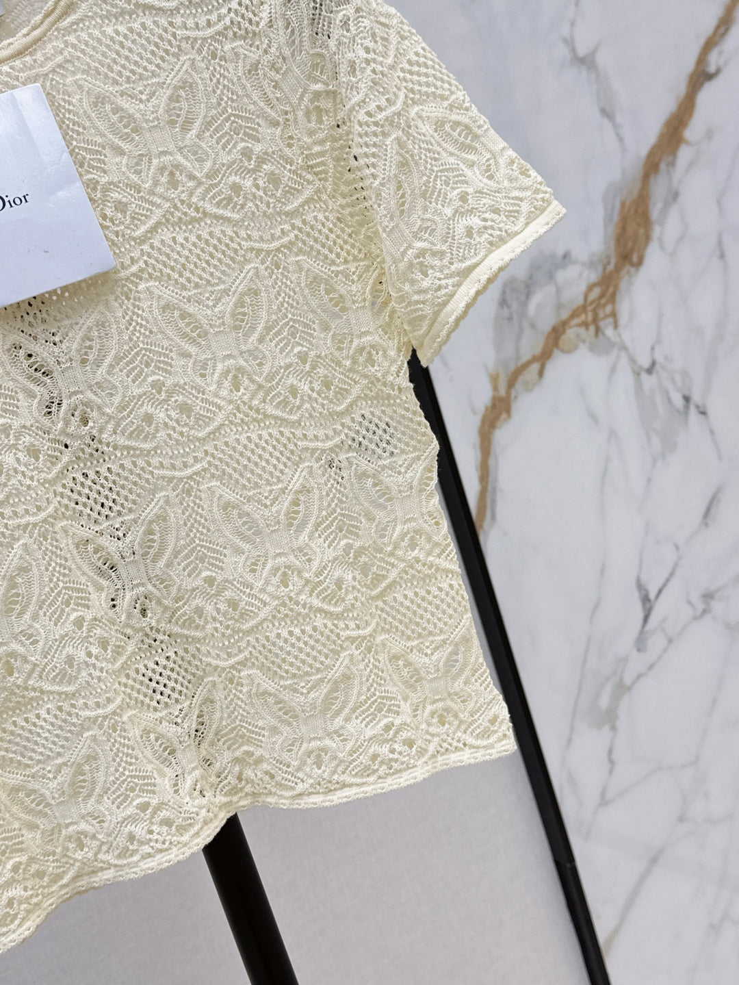 D*r 25ss crochet-effect top with butterfly motif