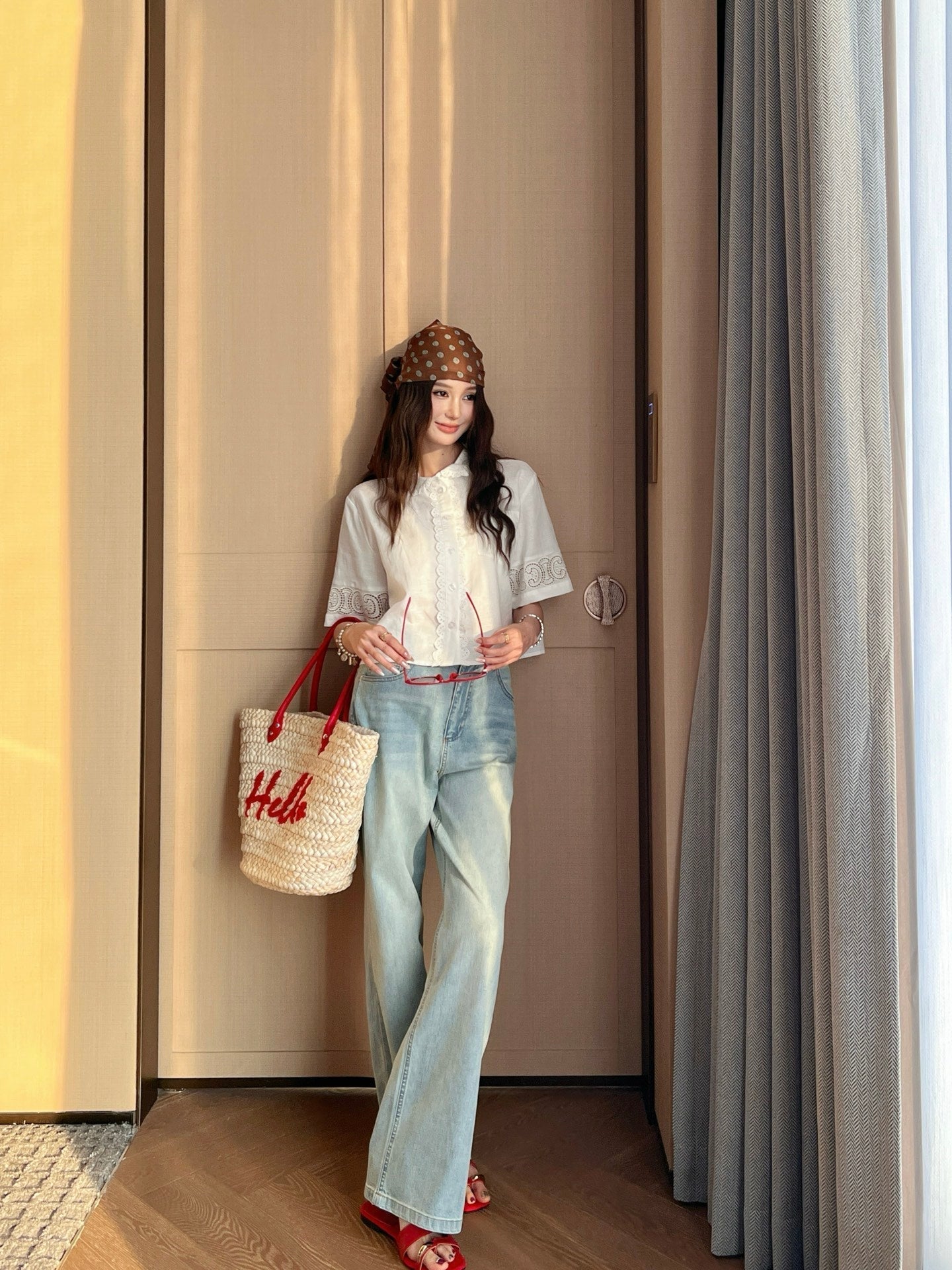 Cel* 25ss color-blocked jeans
