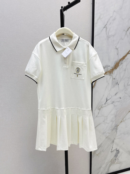 Brune*C 25ss embroidered polo dress