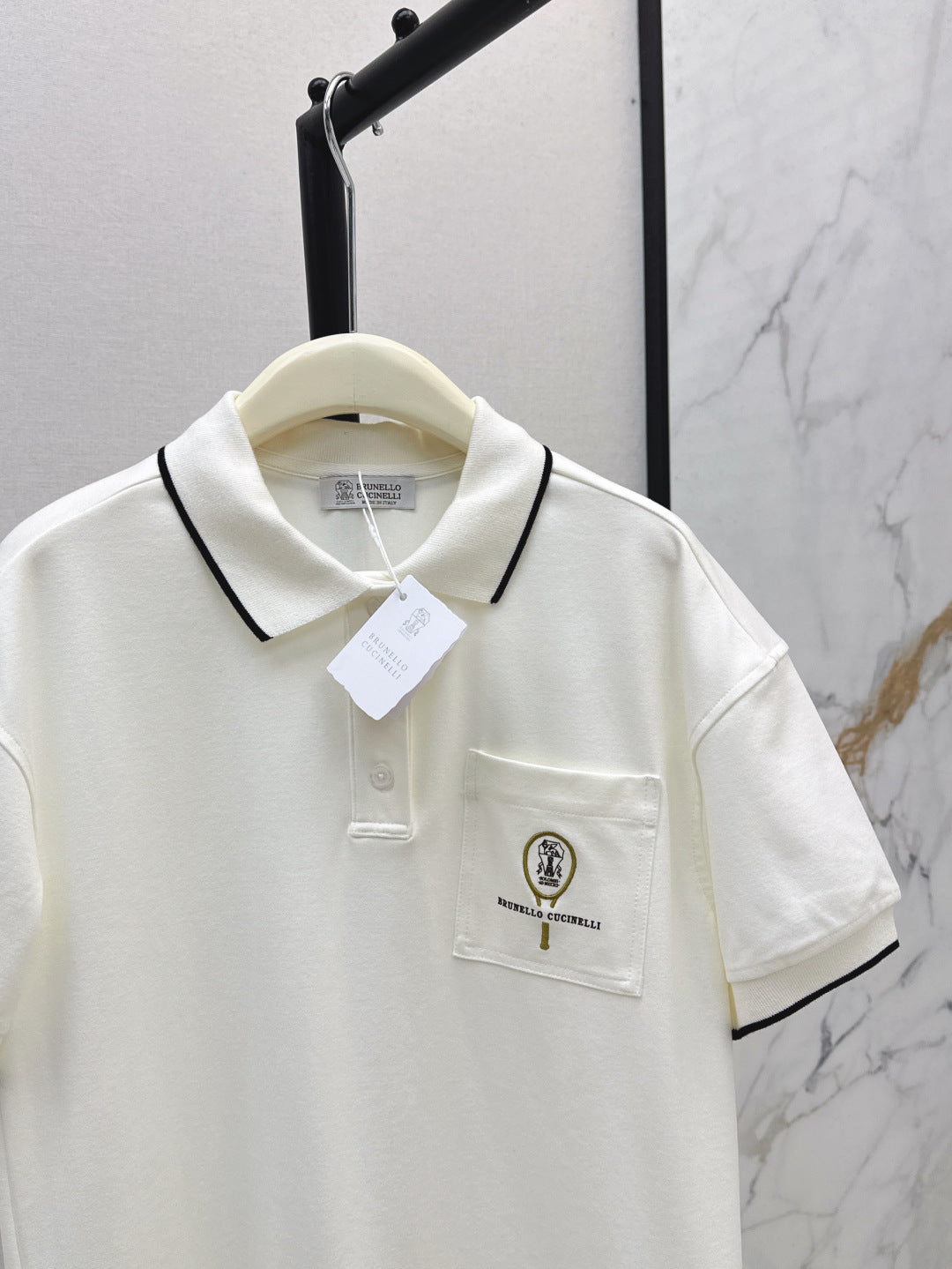 Brune*C 25ss embroidered polo dress