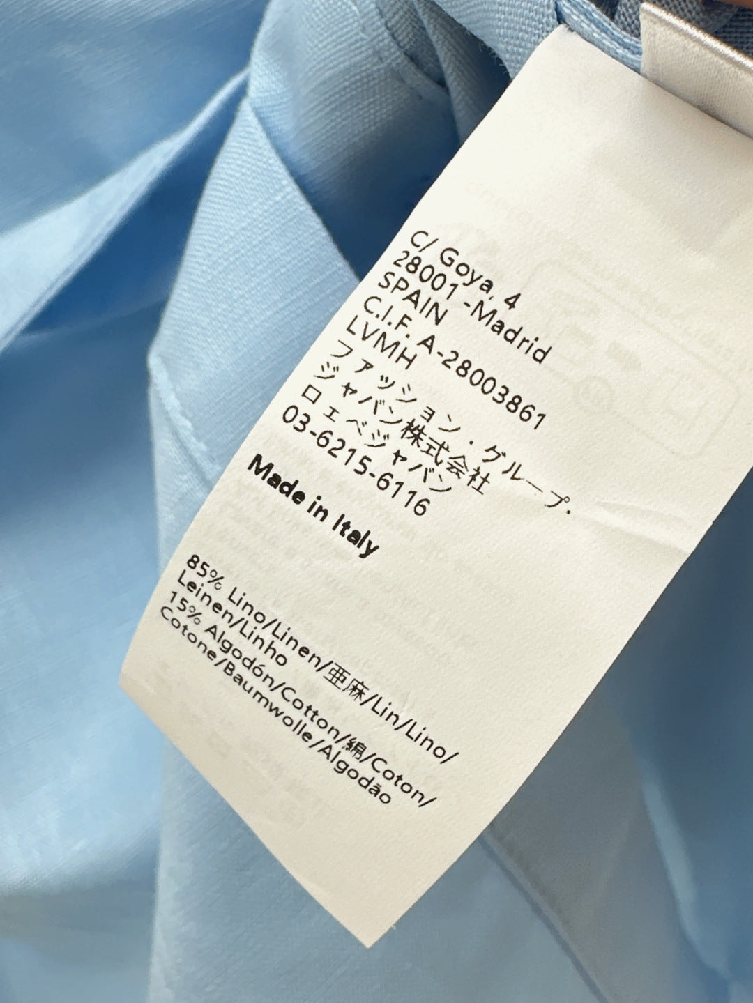 Loe* 25ss linen belted sleeveless blouse