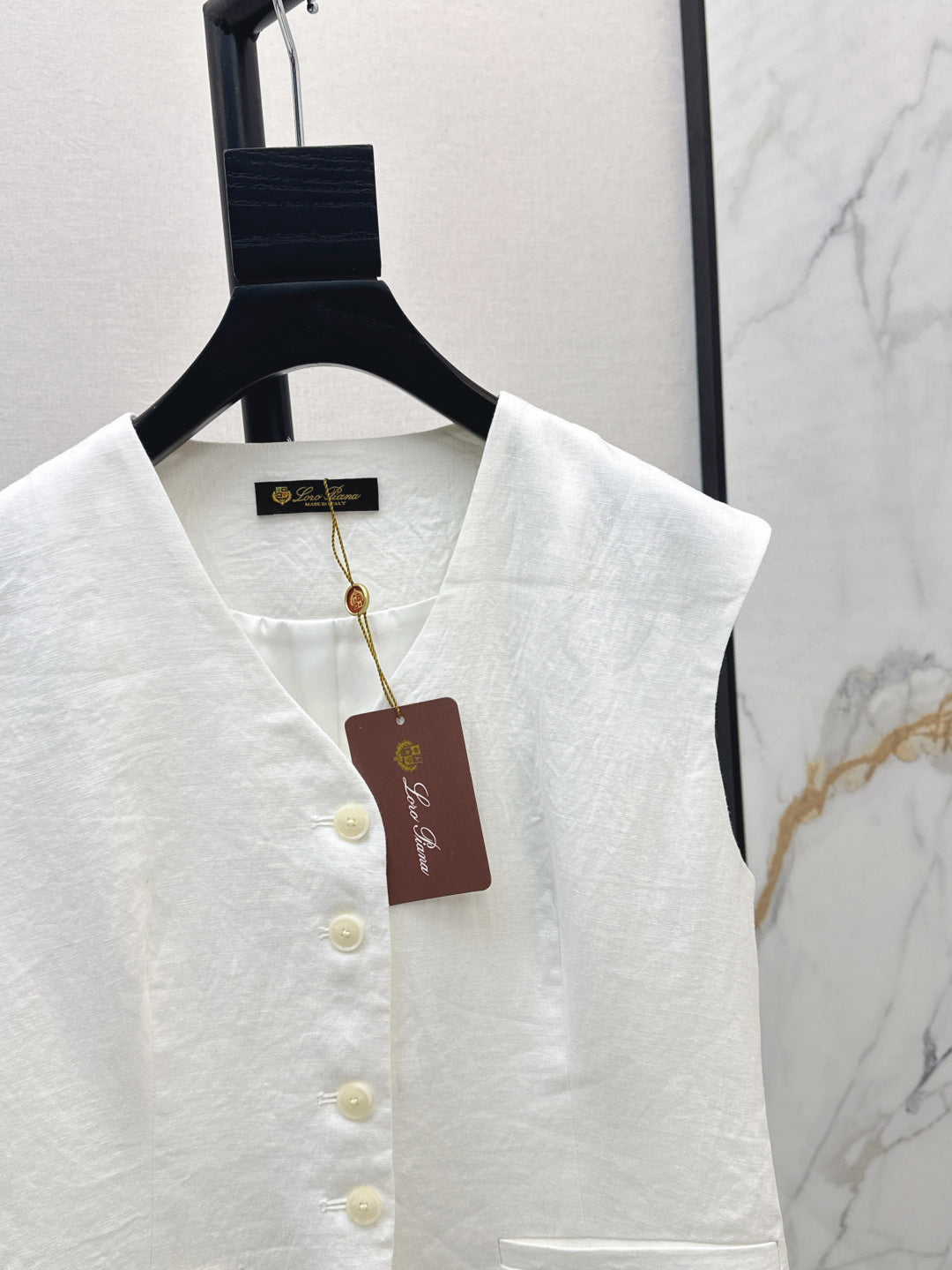 Lor*P 25ss embroidered linen vest