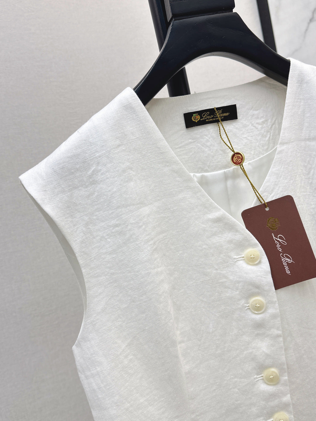 Lor*P 25ss embroidered linen vest