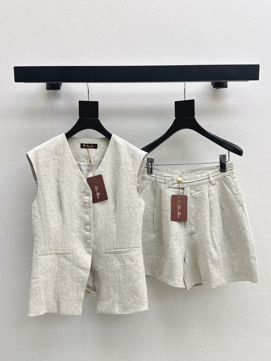 Lor*P 25ss embroidered linen vest