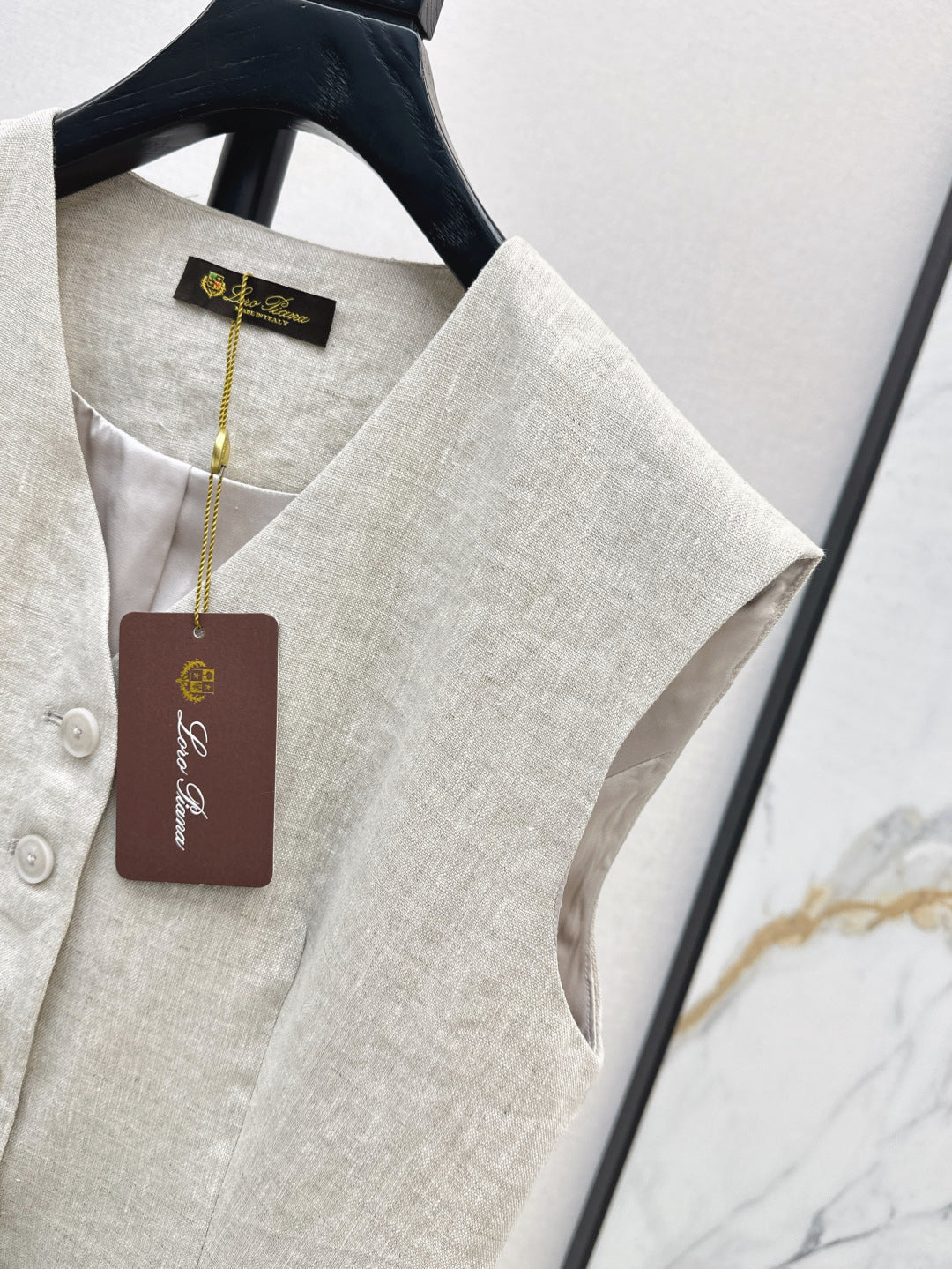 Lor*P 25ss embroidered linen vest