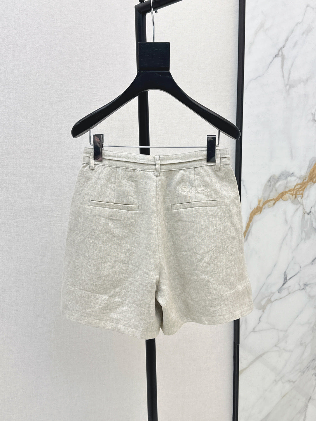 Lor*P 25ss embroidered linen shorts
